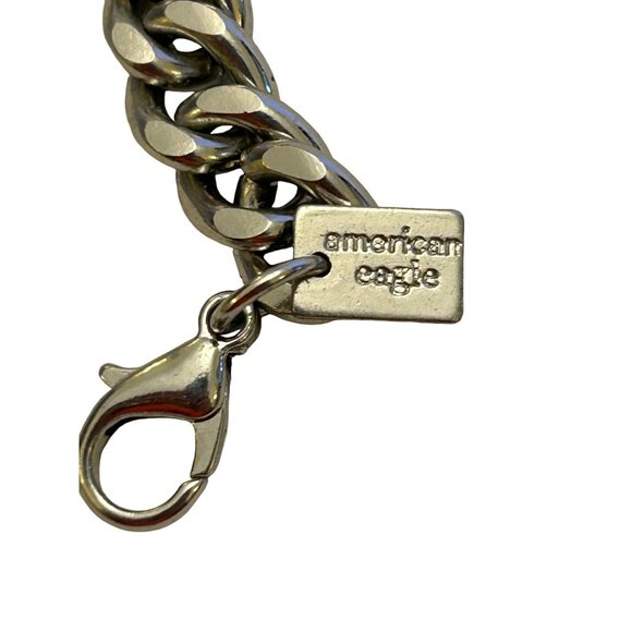 American Eagle Statement Necklace With Crystal & Turquoise Accents - Picture 6 of 16